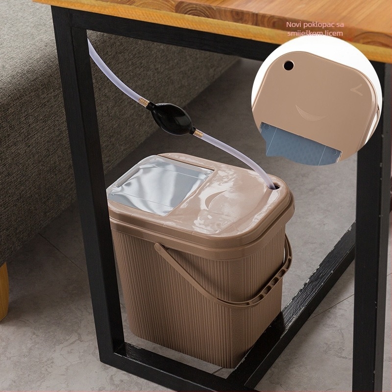 Fu Yayu četvrtasta plastična kanta za ostatke čaja sa cjedilom, jednostavan stil