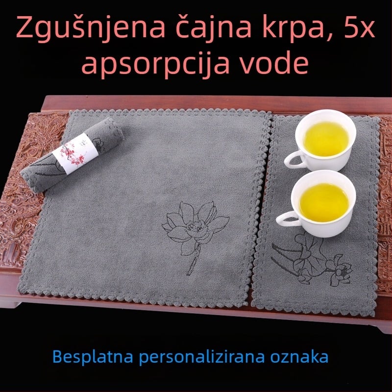Čajna krpa, 80% poliesterska + 20% poliamidna vlakna, apsorpcija 26–30 s, brenda Feather of phoenix, šifra proizvoda 201904, gramatura 30
