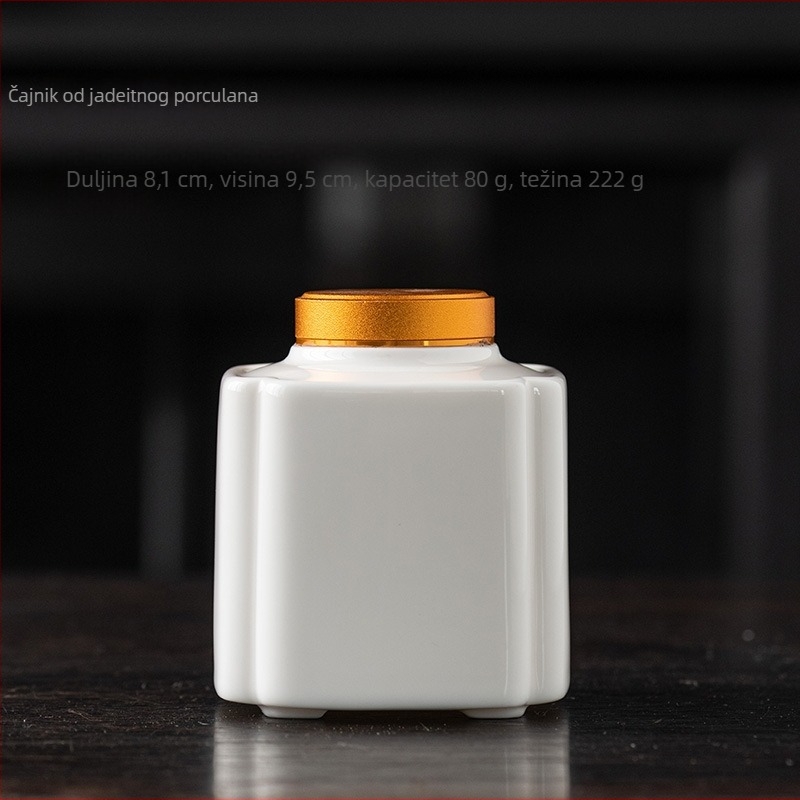 Keramička posuda za čaj s poklopcem od legure, zapečaćeno skladištenje, moderan minimalistički stil, lansirano 2024