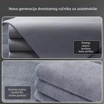 Semiš-stil krpa za pranje automobila, debela upijajuća krpa, bez dlačica i postojne boje
