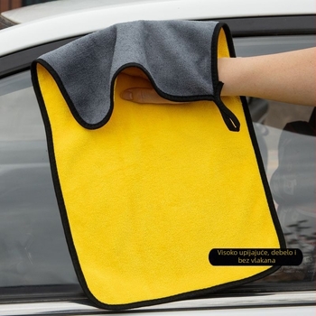 Krpa za pranje automobila, debela, od ultra finih vlakana, apsorbira vodu, bez dlačica, velika za unutarnje staklo