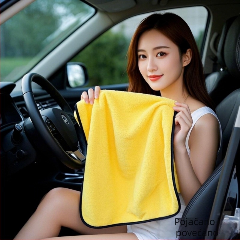 Krpa za pranje automobila, debela, od ultra finih vlakana, apsorbira vodu, bez dlačica, velika za unutarnje staklo
