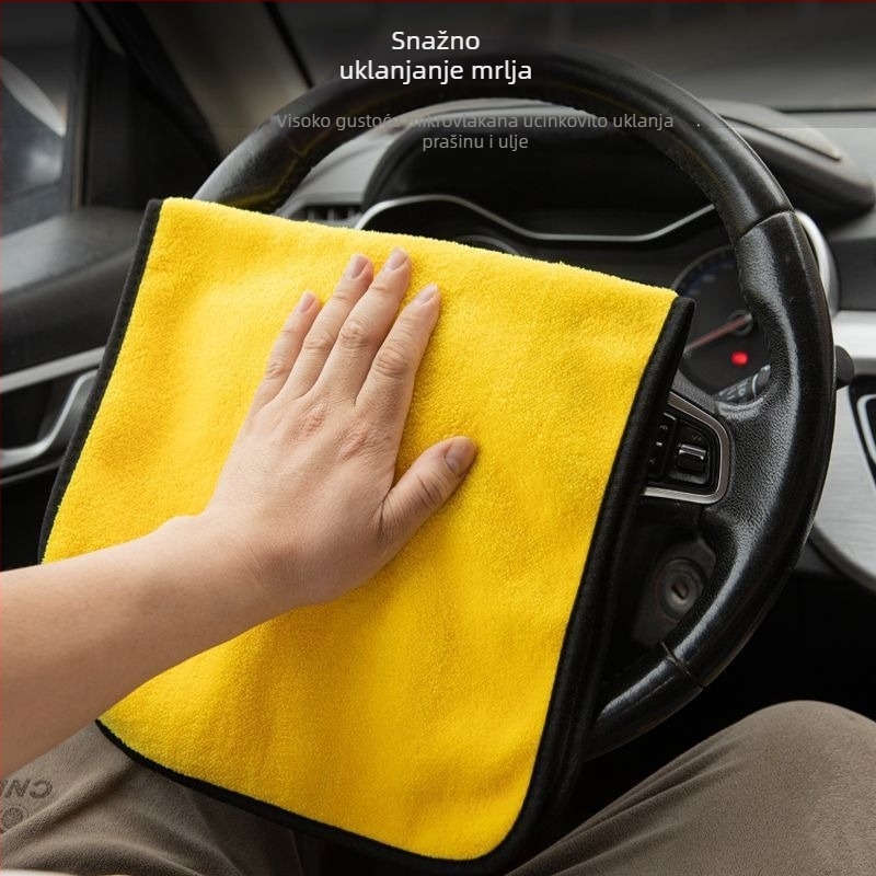 Krpa za pranje automobila, debela, od ultra finih vlakana, apsorbira vodu, bez dlačica, velika za unutarnje staklo