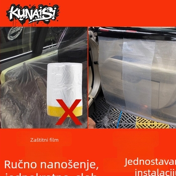 Coolness Kns Zaštitni pokrov za ugradnju filma za prozore automobila — Vodootporna zaštita za vrata, plastika