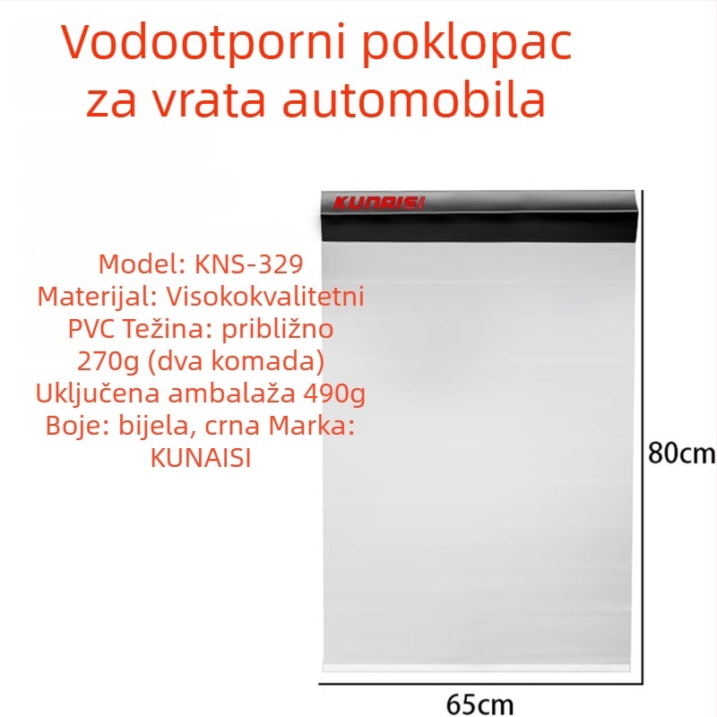 Coolness Kns Zaštitni pokrov za ugradnju filma za prozore automobila — Vodootporna zaštita za vrata, plastika