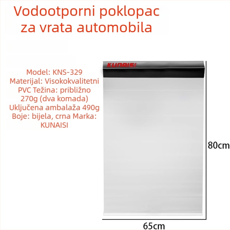 Coolness Kns Zaštitni pokrov za ugradnju filma za prozore automobila — Vodootporna zaštita za vrata, plastika