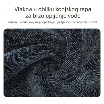 Krpa za pranje automobila, dvostrana, debela, upija vodu, bez tragova, mikrovlakno 1200gsm