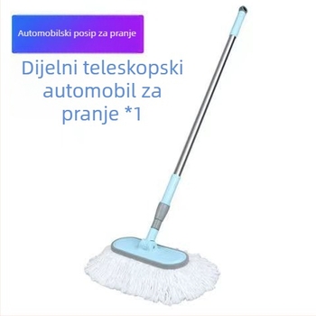 Mop za pranje automobila s mikrovlaknima, mekane dlačice, teleskopska duga drška