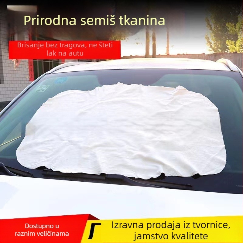 Jiemeiya krpa za čišćenje od ovčje kože za auto i naočale, debela, super upijajuća, bez dlačica