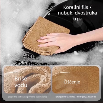 Mikrovlakna krpa za čišćenje automobila s teksturom velur, visoka upijanja, bez dlaka, otporna na masnoće i dezinfekcija