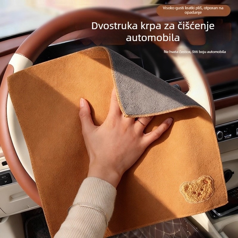 Mikrovlakna krpa za čišćenje automobila s teksturom velur, visoka upijanja, bez dlaka, otporna na masnoće i dezinfekcija