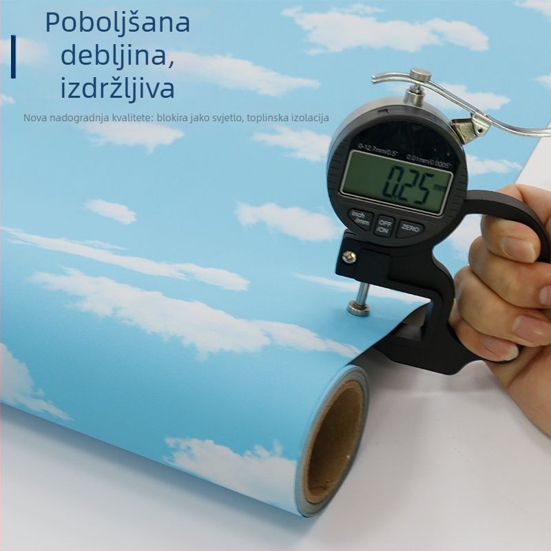 Potpuno zatamnjujuća folija za prozorsko staklo, elektrostatická crna zaštita od sunca, neprozirana, zaštita privatnosti, izolacija kupaonice.