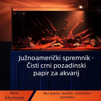 Pozadina za akvarij – elektrostaticski prijenos, bez ljepila, bez tragova, self-adhesive film za staklo (Materijal: Papir; Način pribivanja: Elektrostatski; Stil: Jednostavan i modern; Uzorak: Jednobojan)