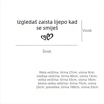 You look good when you smile – Tekstualna naljepnica za zid za unutarnju dekoraciju, pogodna za kafiće, trgovine odjećom, ogledala i staklena vrata