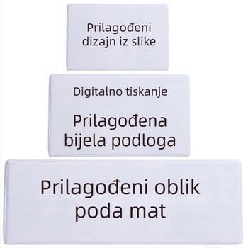 Set prostirki za stopala od poliester vlakana - pravokutni oblik - homogeni uzorak - perivo - za dnevni boravak, spavaću sobu, kupaonicu i balkon