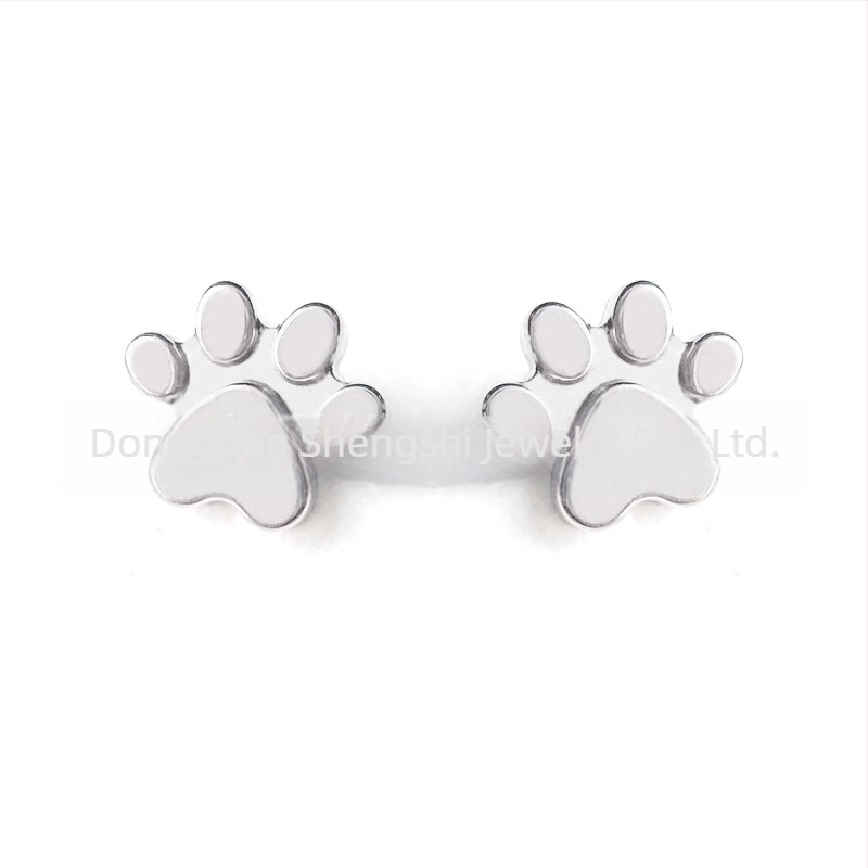 Mačji kandžica za usne — polirano G23 titan, geometrijski oblik, unisex, prirodni stil