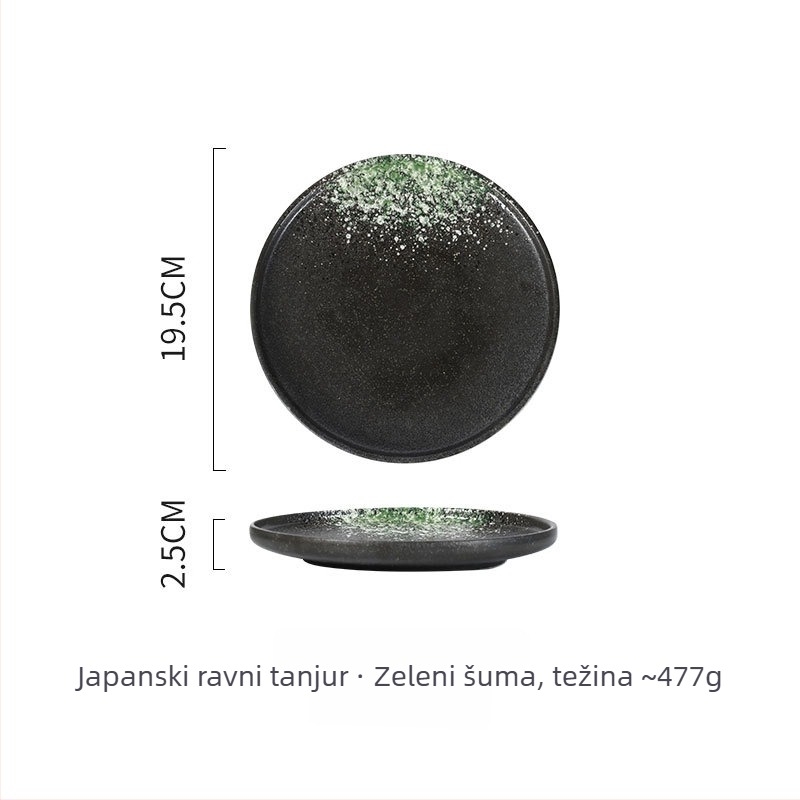 Porcelanski tanjur – japanskog stila, okrugli, pogodan za mikrovalnu, razni uzorci
