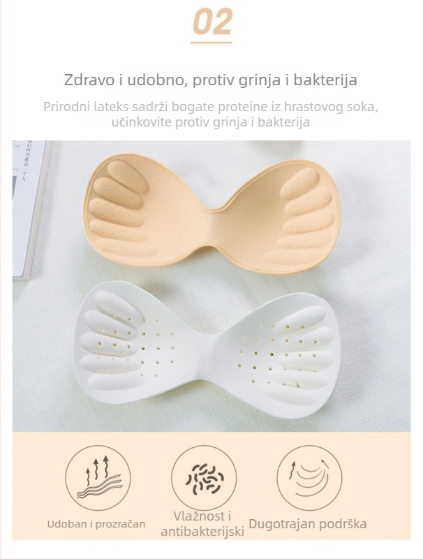 Grudnjak od tajlandskog lateksa, prozračan, tanak profil, Goddess Proportions