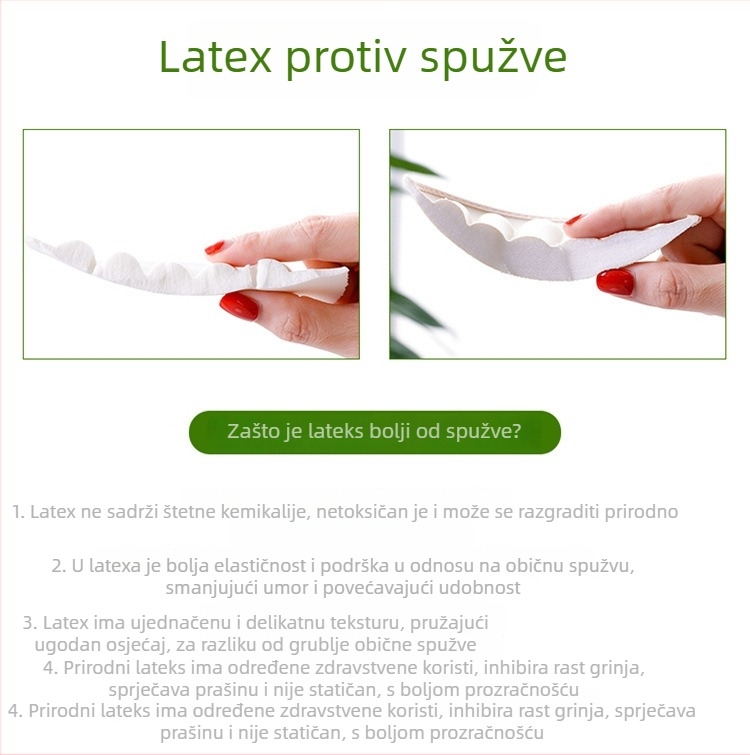 Grudnjak od tajlandskog lateksa, prozračan, tanak profil, Goddess Proportions