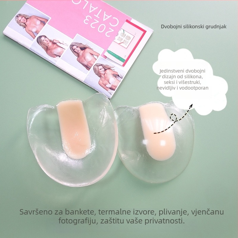 Silikonska nevidljiva pločica za grudi, tanka, prozirna, seksi, okrugli oblik bradavice