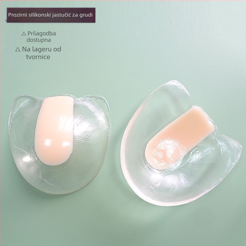 Silikonska nevidljiva pločica za grudi, tanka, prozirna, seksi, okrugli oblik bradavice