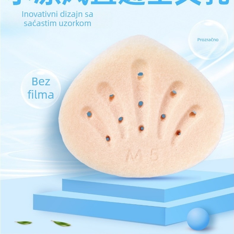 Silikonska prsna proteza, tanka, prozračna, s velikim otvorima