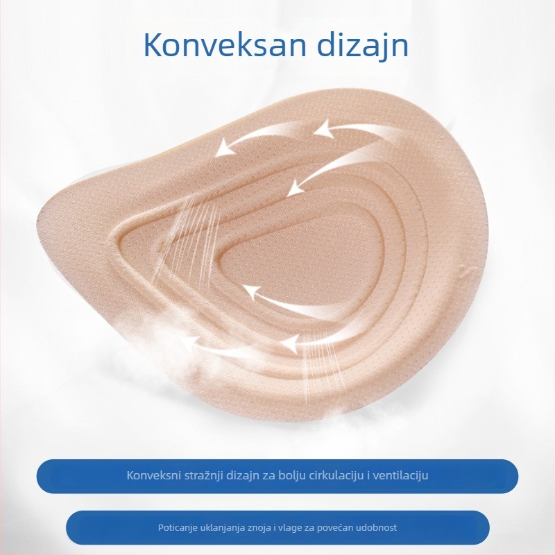 Postoperativni umetak za dojke — lagani spužvasti umetak s dihalnom mrežom i spiralnim masažnim učinkom (četiri u jedan)