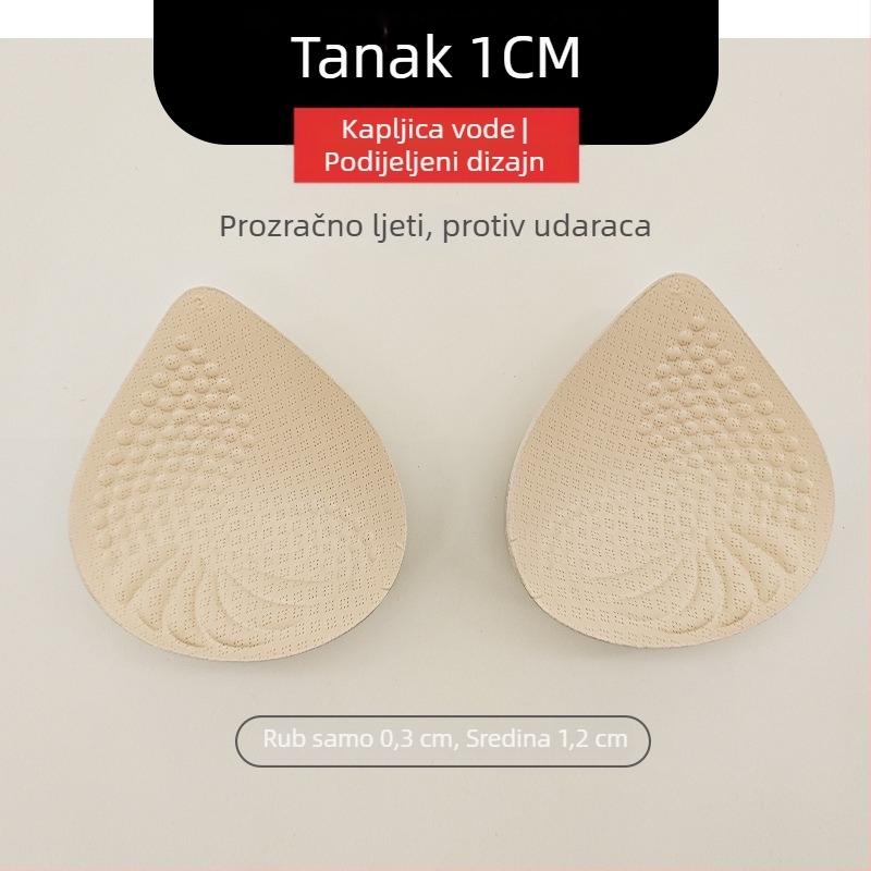 1 cm tanak uzorak s ćelijama, dišući oblik kapljice vode, masažni bezšivni jastučić za grudi s latex osjetom – zamjenska čašica