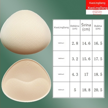 Postmastektomijska podloška za dojke, trokutasti protez, pamuk materijal, debela, prozračna, nevidljiva (Proljeće 2022)