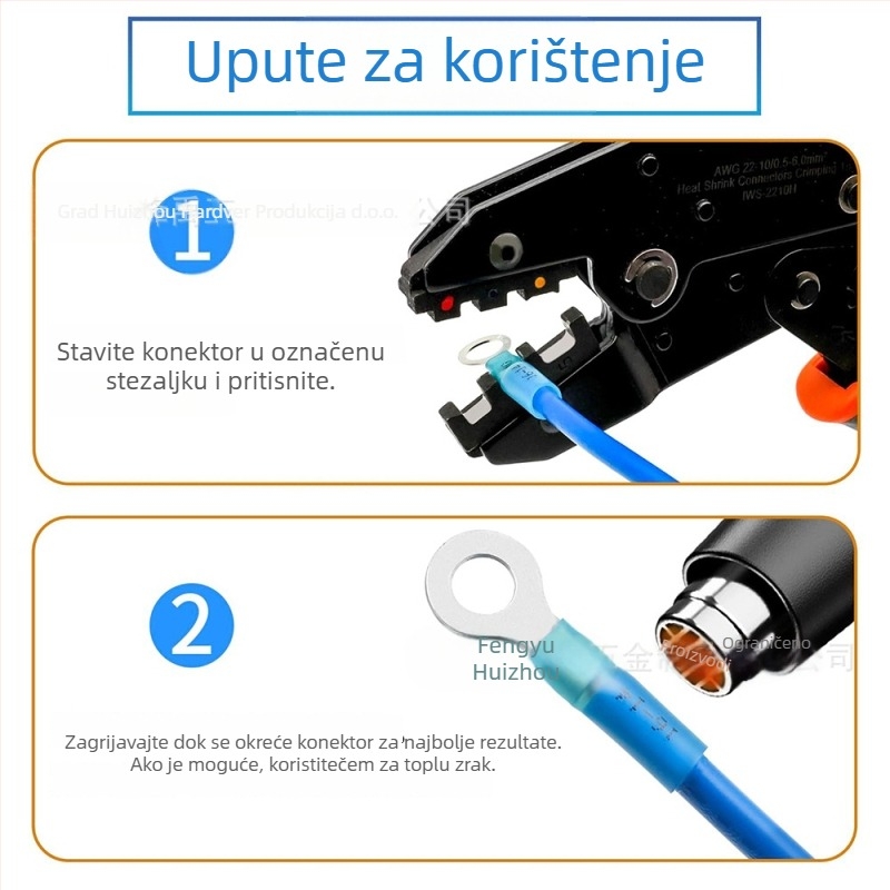 Terminalni set sa solder ring i BHT fork ring — vodootporan heat-shrink, Fengyu Electric, pres-Fit sučelje, bakreni kontakt, polyolefin izolacija