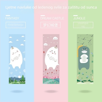 Dječje rukave za zaštitu od sunca od ice silk, ljetni uzorak crtani, za djevojčice i dječake, za vanjsku upotrebu