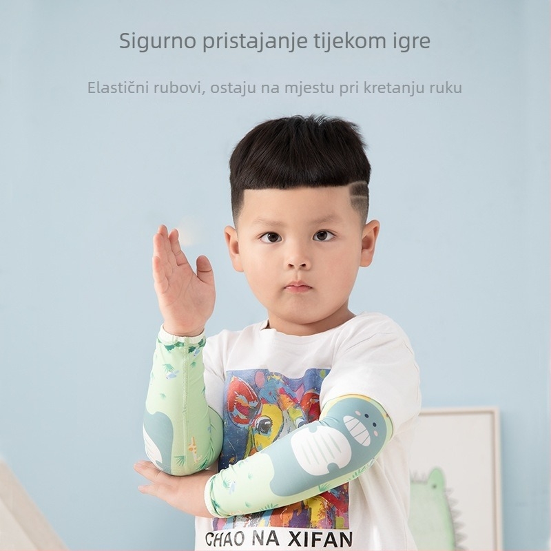 Dječje rukave za zaštitu od sunca od ice silk, ljetni uzorak crtani, za djevojčice i dječake, za vanjsku upotrebu