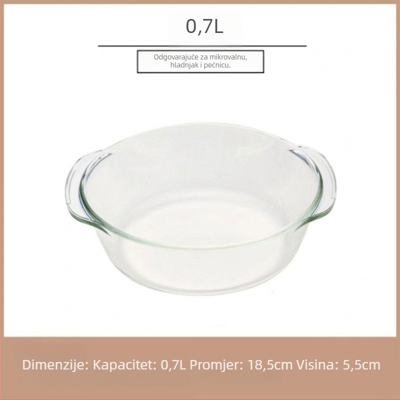 Staklena zdjela za kuhanje jaja na paru s poklopcem, termički otporno borosilikatno staklo, nepravilnog oblika, emajlirani površ, nije pogodno za mikrovalnu pećnicu