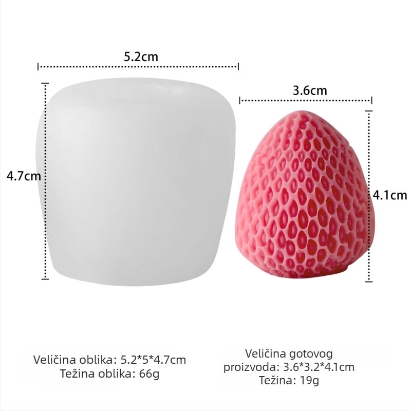 Kalup za kolače od silikona – nepravilan oblik, voćna serija – za aromatične svijeće