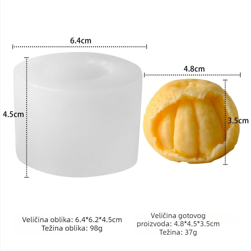 Kalup za kolače od silikona – nepravilan oblik, voćna serija – za aromatične svijeće