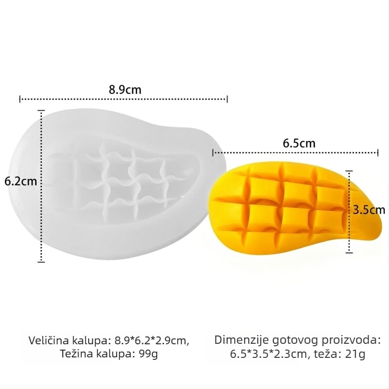Kalup za kolače od silikona – nepravilan oblik, voćna serija – za aromatične svijeće