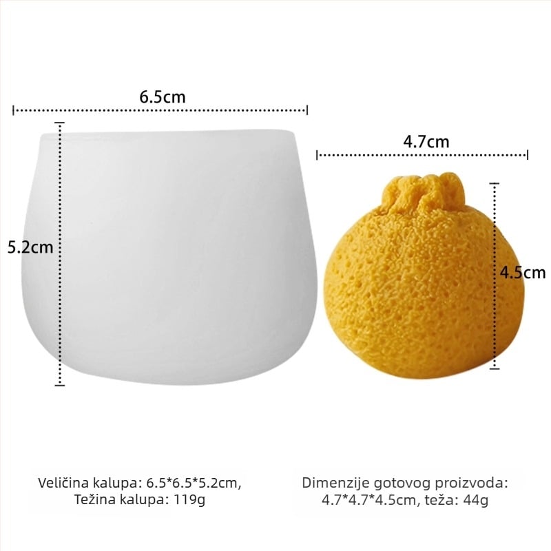 Kalup za kolače od silikona – nepravilan oblik, voćna serija – za aromatične svijeće