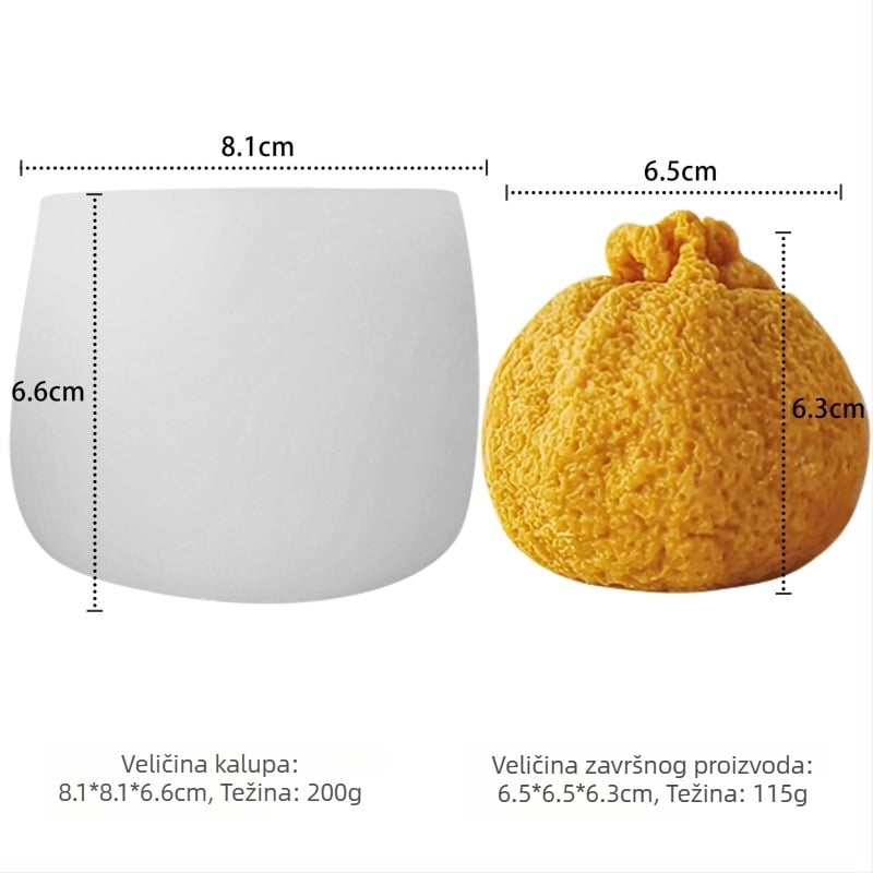 Kalup za kolače od silikona – nepravilan oblik, voćna serija – za aromatične svijeće