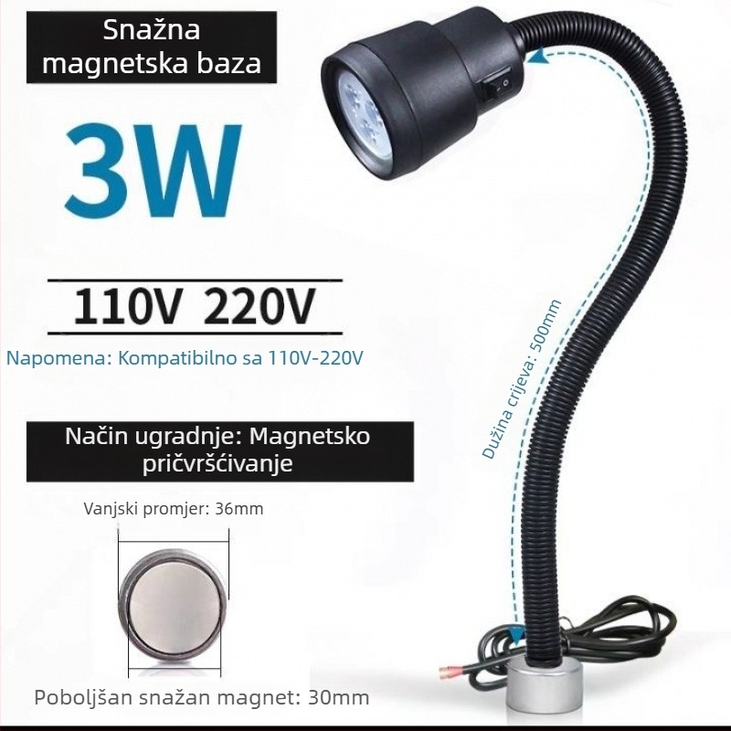 LED radno svjetlo za strojeve - Unique, 220V, Model 1, Kompatibilno s 1 modelom