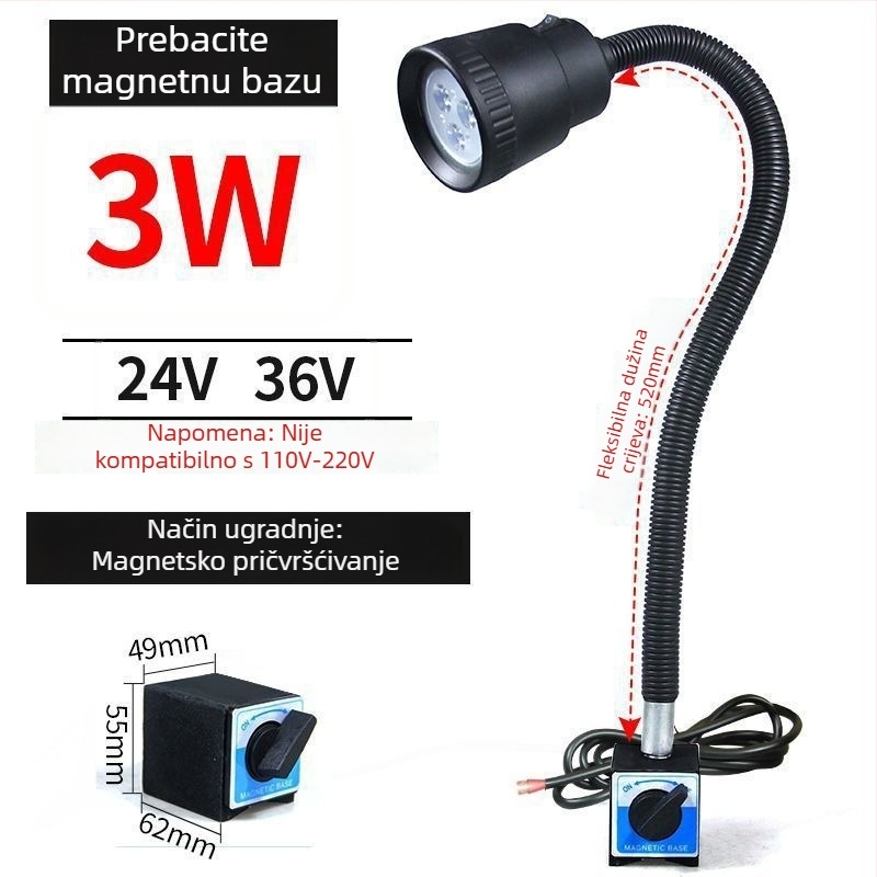 LED radno svjetlo za strojeve - Unique, 220V, Model 1, Kompatibilno s 1 modelom