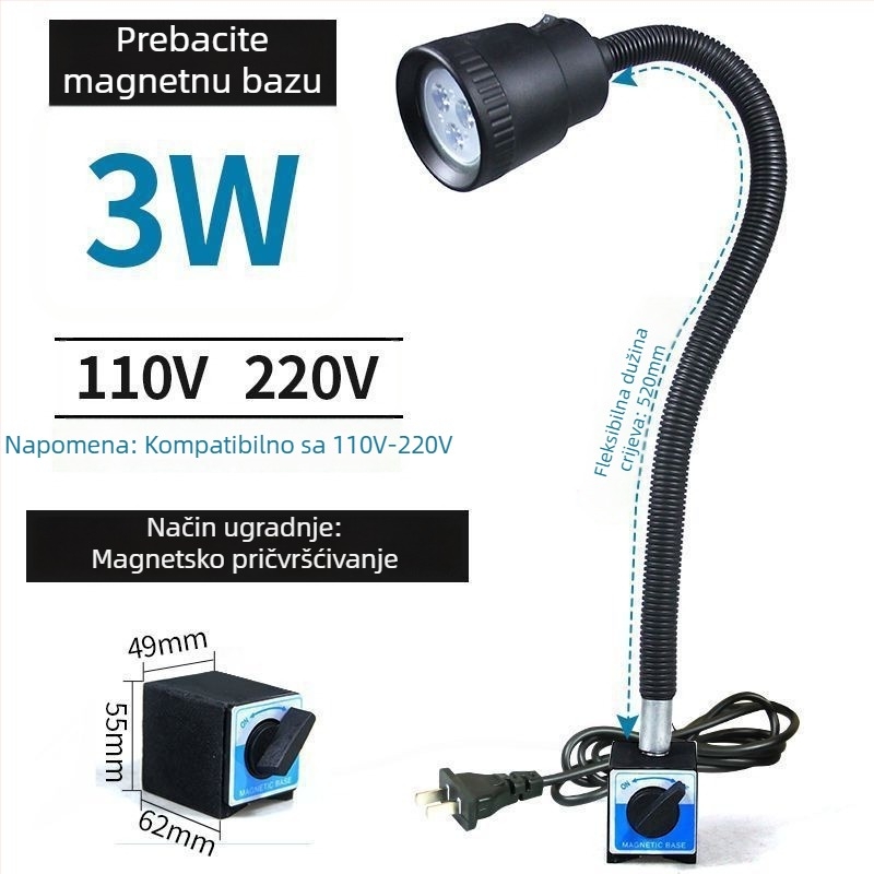 LED radno svjetlo za strojeve - Unique, 220V, Model 1, Kompatibilno s 1 modelom