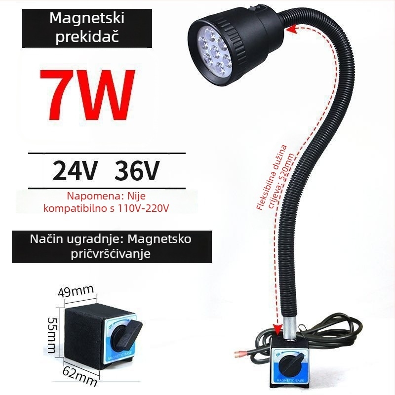 LED radno svjetlo za strojeve - Unique, 220V, Model 1, Kompatibilno s 1 modelom