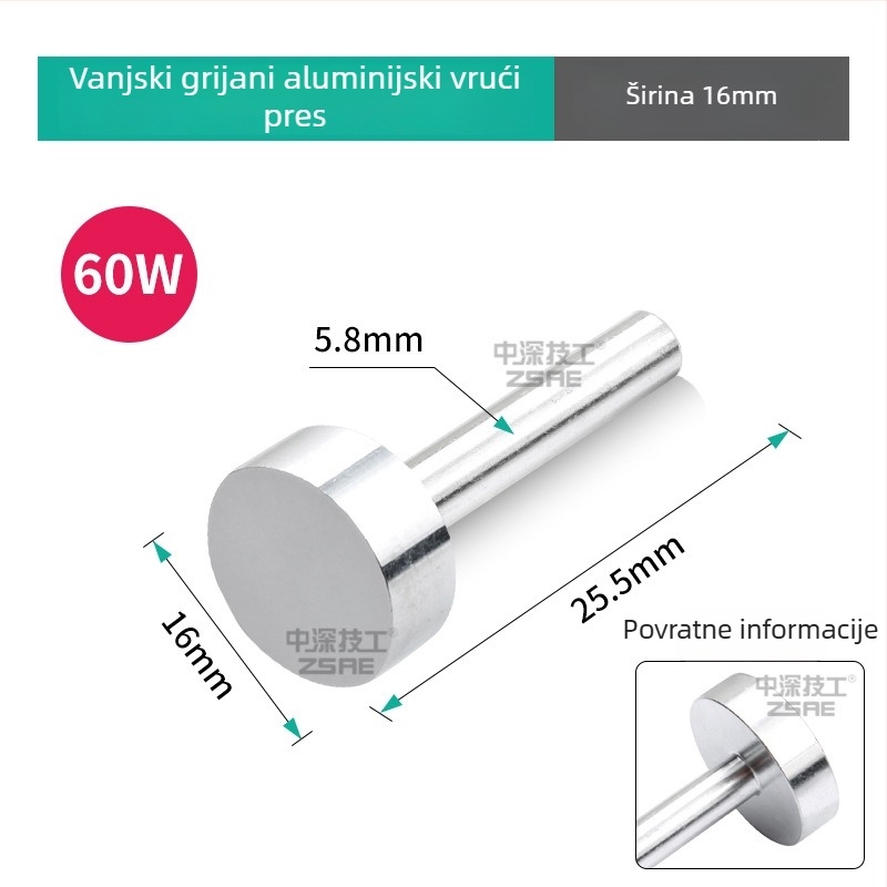 Lemilo za popravke – 220V, 40W/60W, aluminij, vanjsko grijanje