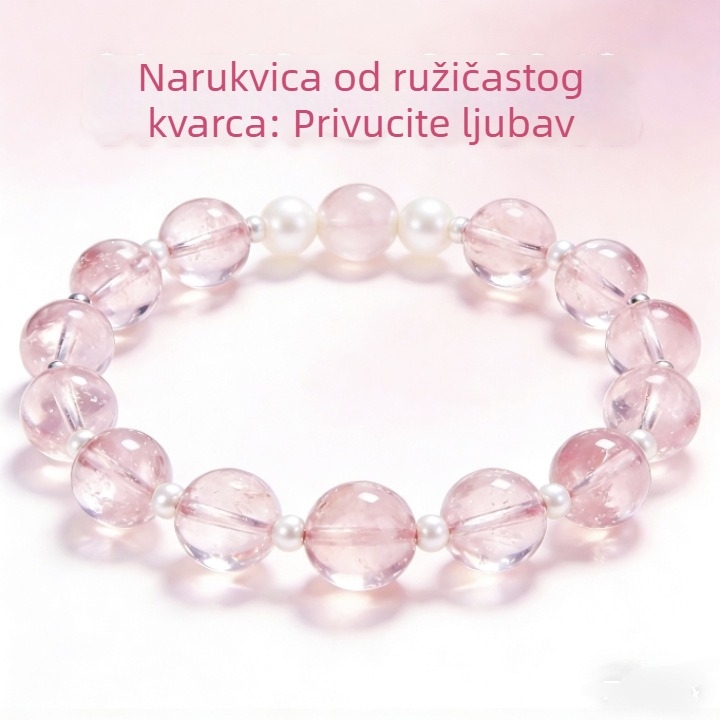 Ženski narukvica od prirodnog kristala, dizajn konstelacijskih perli, svjež i sladak stil, izrada perlama