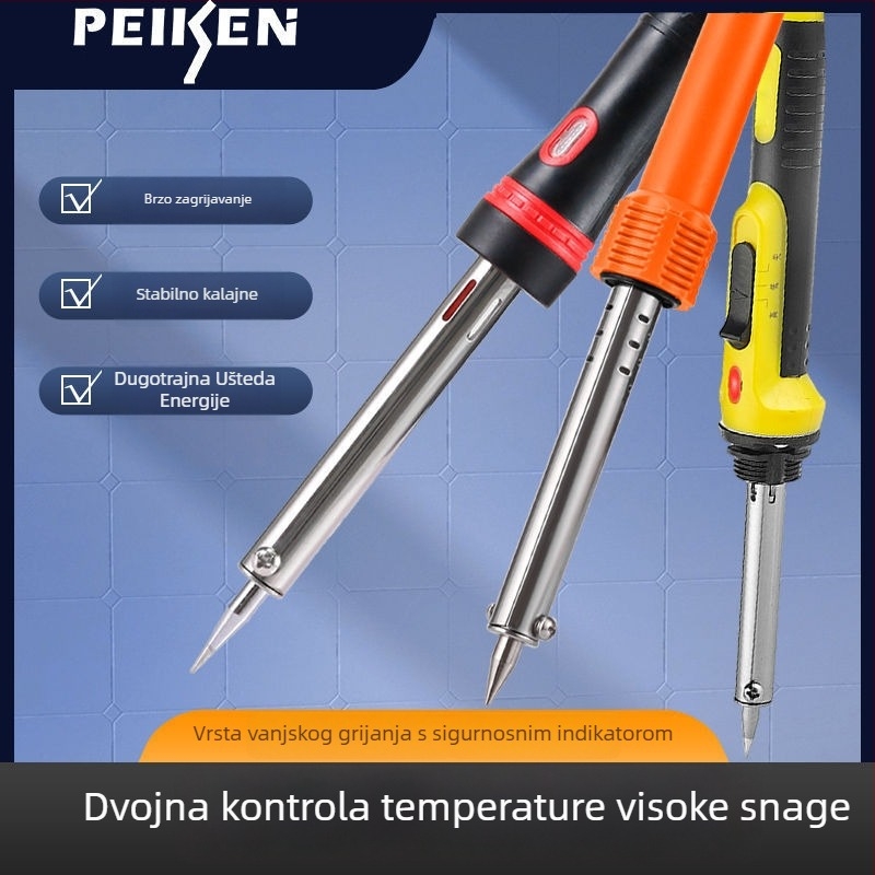 Električno lemilo set s podesivom temperaturom, visokim kapacitetom, nehrđajući čelik, namijenjeno za spojeve i vodiče
