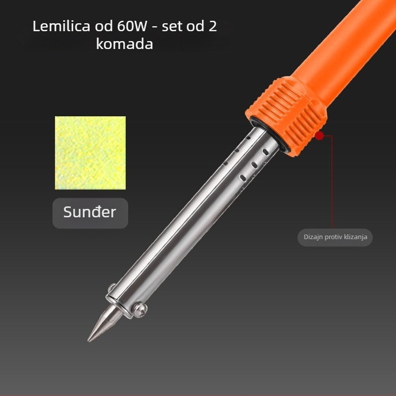 Električno lemilo set s podesivom temperaturom, visokim kapacitetom, nehrđajući čelik, namijenjeno za spojeve i vodiče