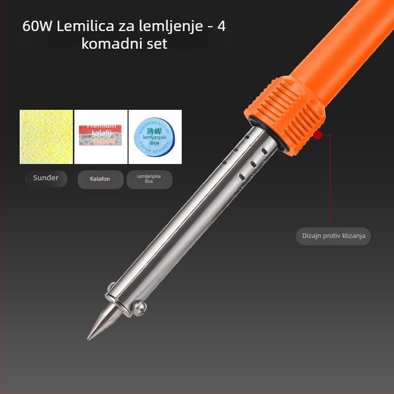 Električno lemilo set s podesivom temperaturom, visokim kapacitetom, nehrđajući čelik, namijenjeno za spojeve i vodiče