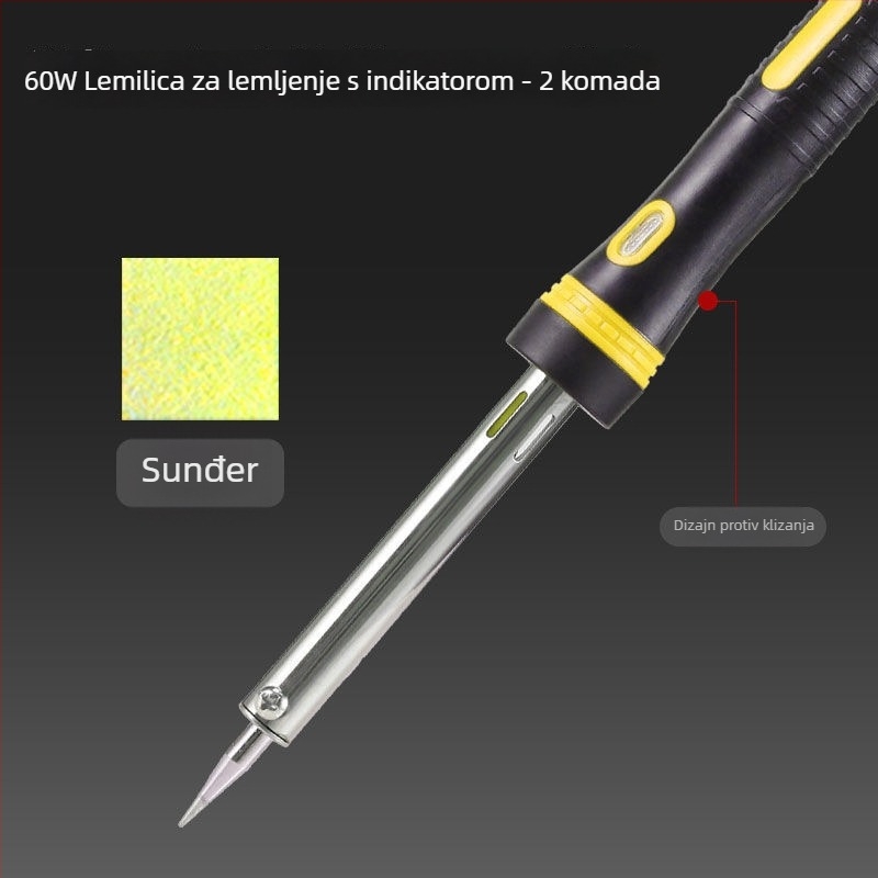 Električno lemilo set s podesivom temperaturom, visokim kapacitetom, nehrđajući čelik, namijenjeno za spojeve i vodiče