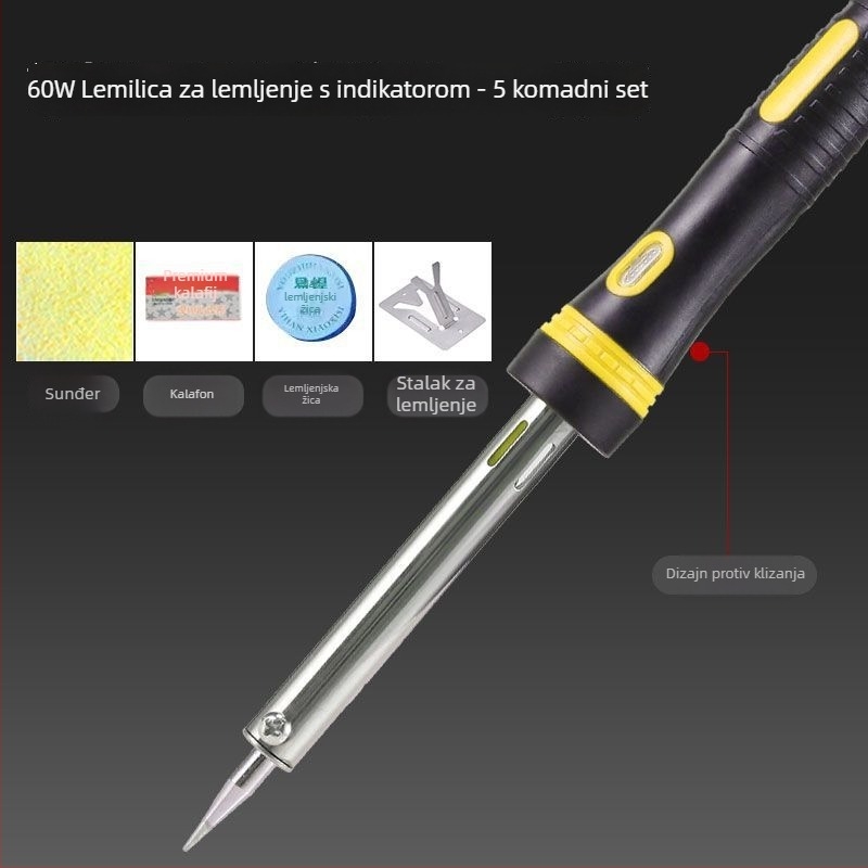 Električno lemilo set s podesivom temperaturom, visokim kapacitetom, nehrđajući čelik, namijenjeno za spojeve i vodiče