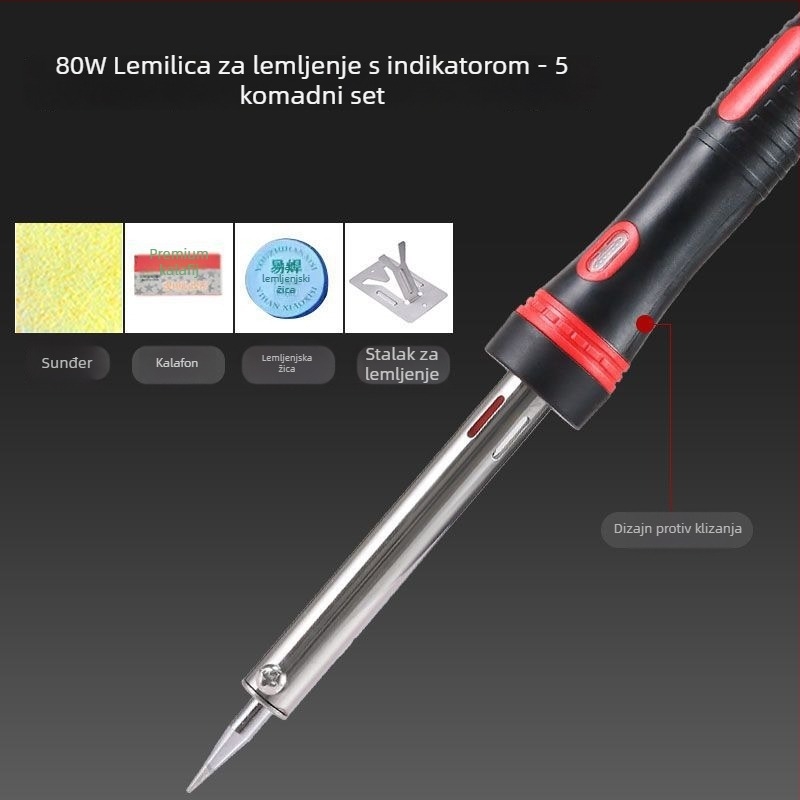 Električno lemilo set s podesivom temperaturom, visokim kapacitetom, nehrđajući čelik, namijenjeno za spojeve i vodiče